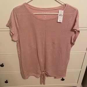Loft - front tie tee - new with tags